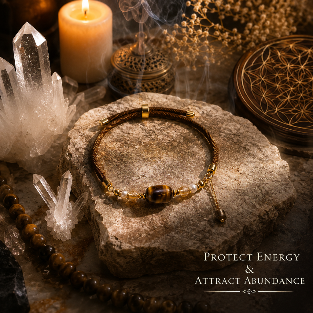 DIY Elliptical Tiger's Eye Bracelet