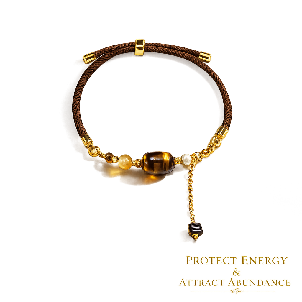 DIY Elliptical Tiger's Eye Bracelet