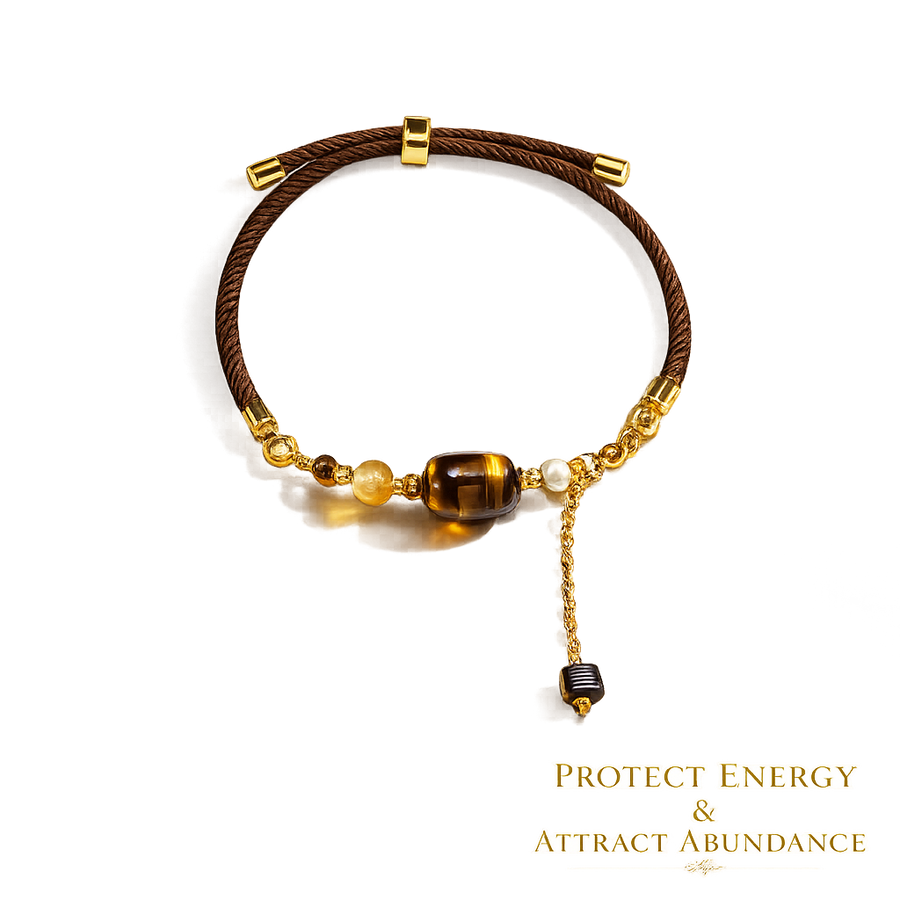 Natural Tiger's Eye DIY Open Bracelet, Elliptical Gemstone Detail, Made to Order