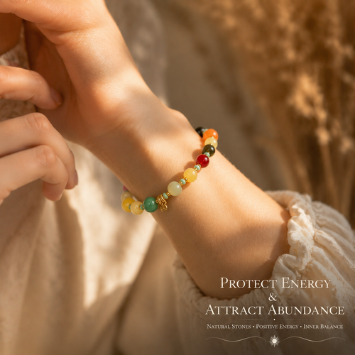 Multicolor Natural Gemstone Beaded Bracelet | Made to Order