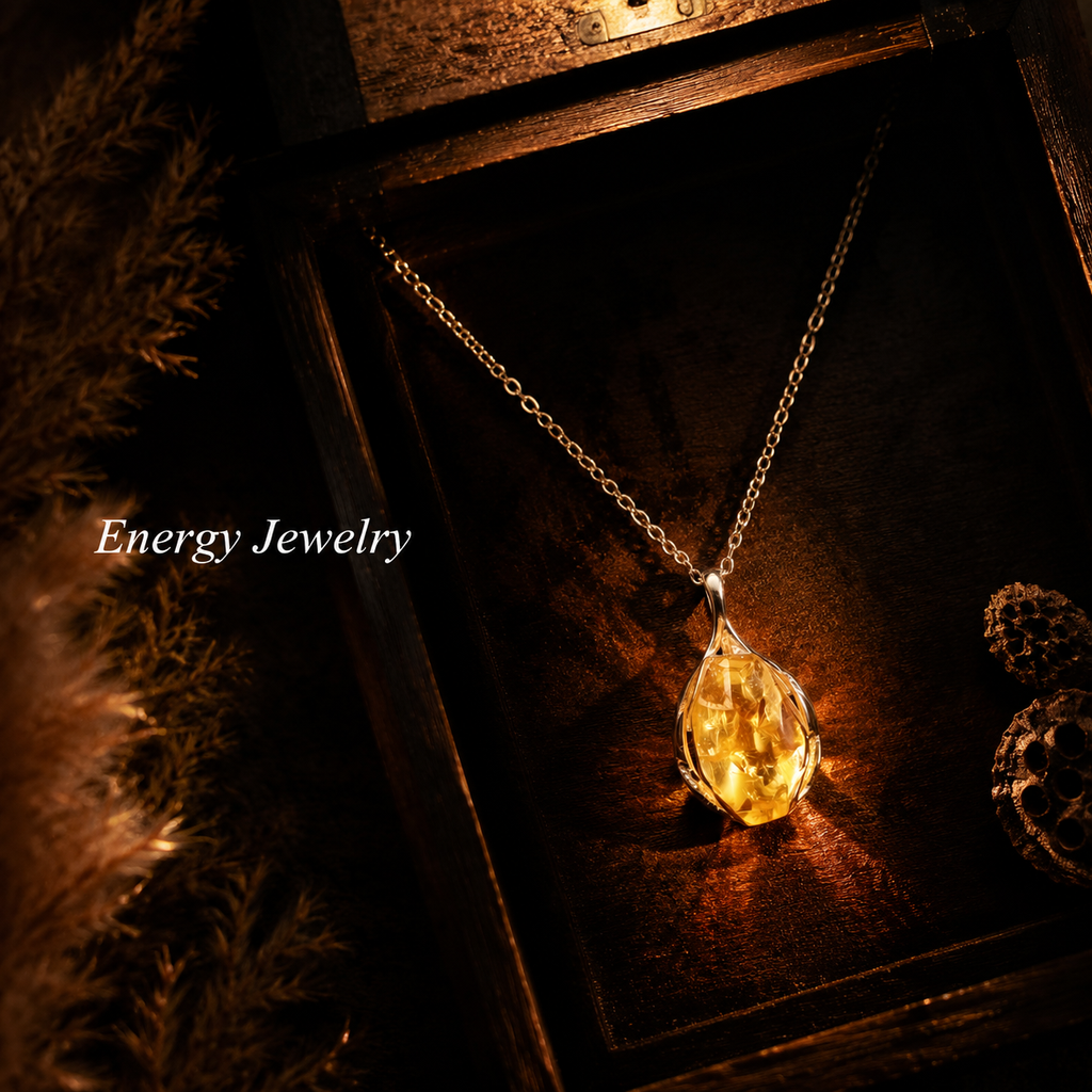 Natural Citrine Pendant Necklace