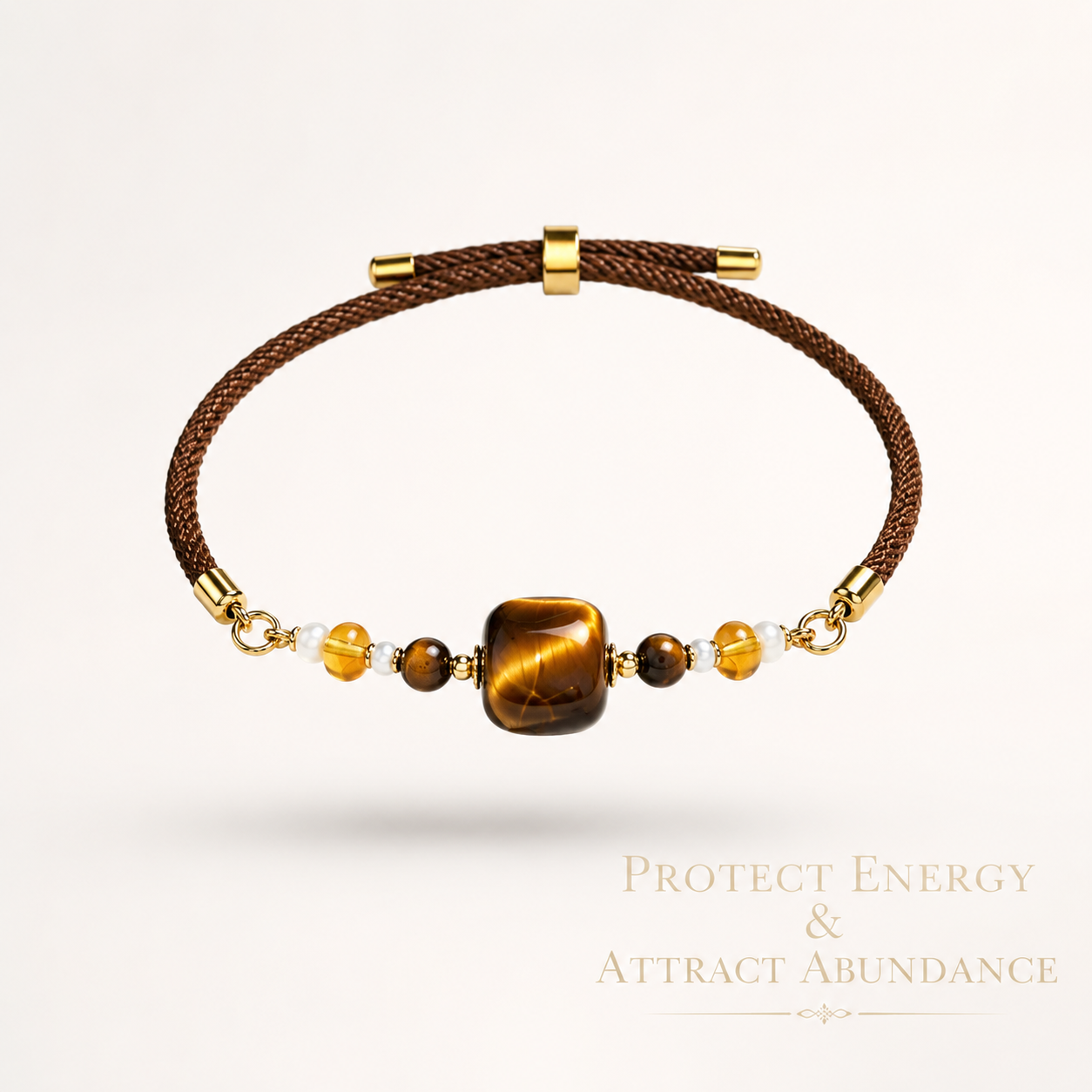 DIY Square Tiger Eye Bracelet