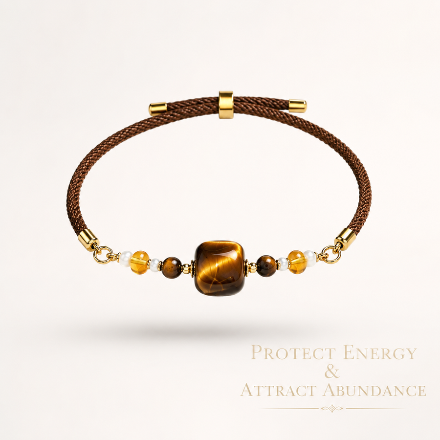 Square Tiger Eye Beaded Bracelet | Made to Order