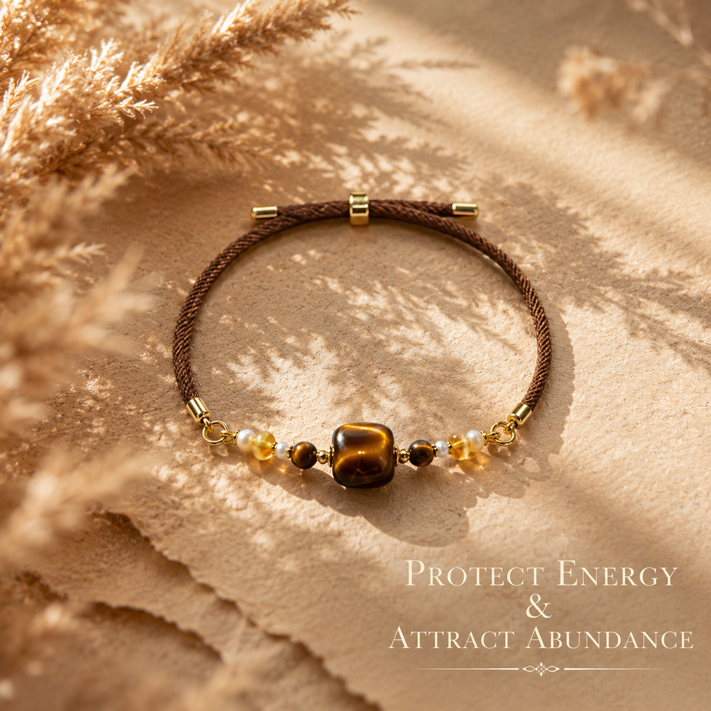 DIY Square Tiger Eye Bracelet