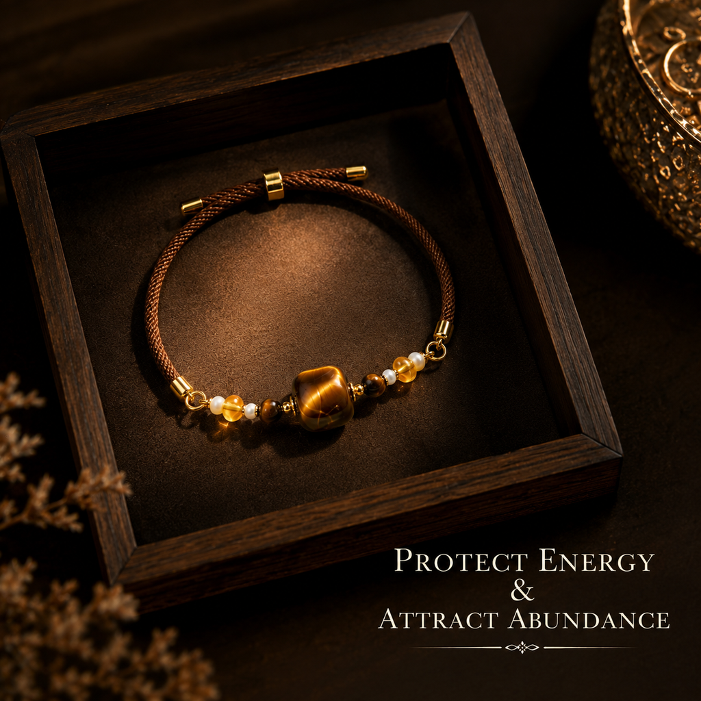 DIY Square Tiger Eye Bracelet