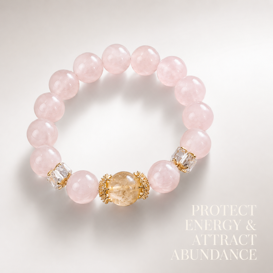 Peach Pink Natural Gemstone Bracelet | Made to Order