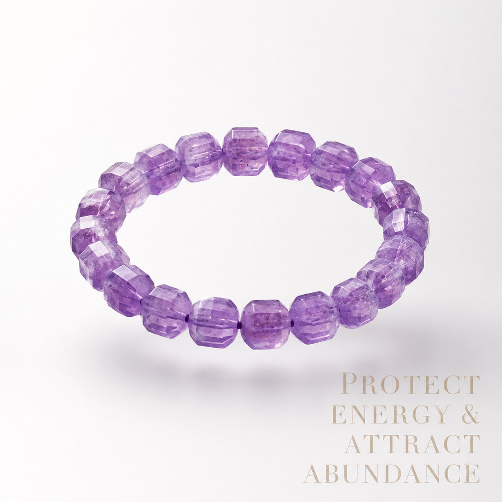 Natural Amethyst Square Bracelet