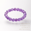 Natural Amethyst Square Bracelet