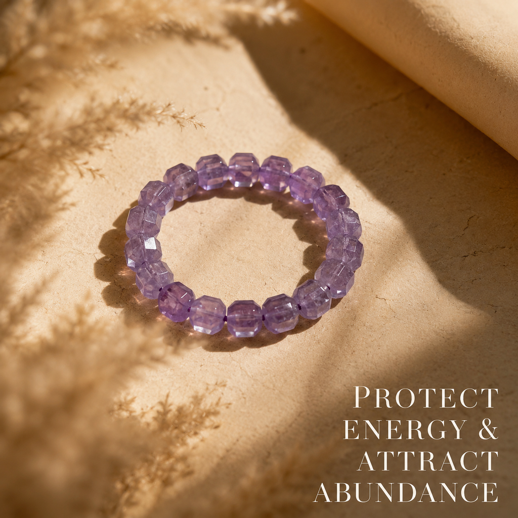 Natural Amethyst Square Bracelet