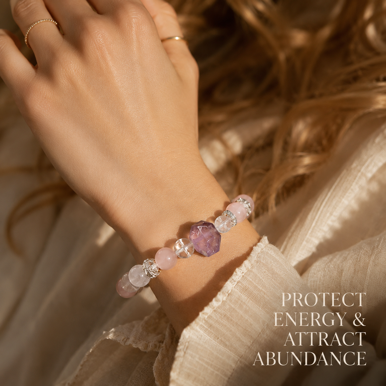 Misty Pink Amethyst Bracelet