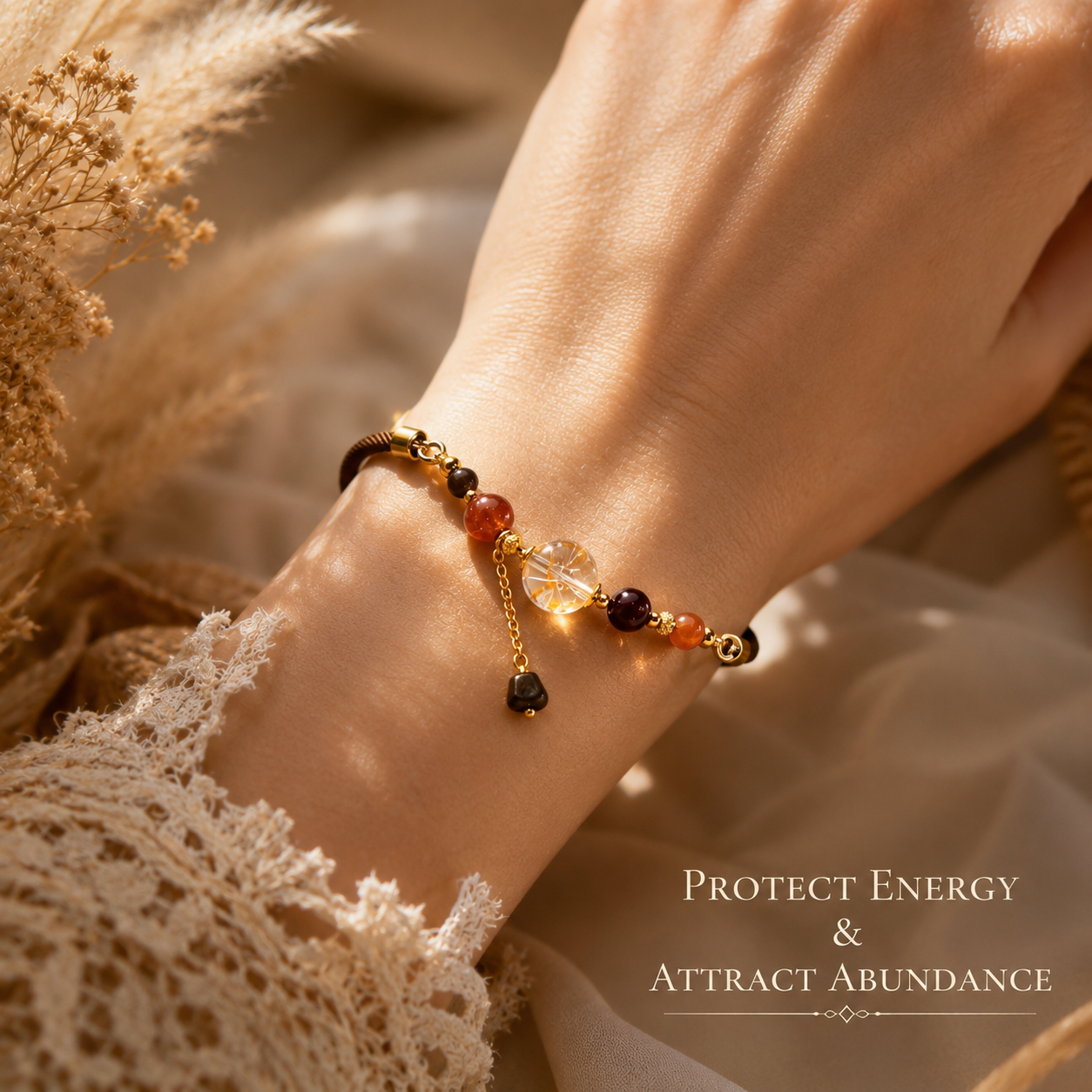 Rutilated Quartz Bracelet / DIY