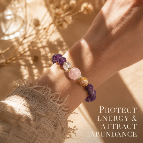 Amethyst warm pink bracelet