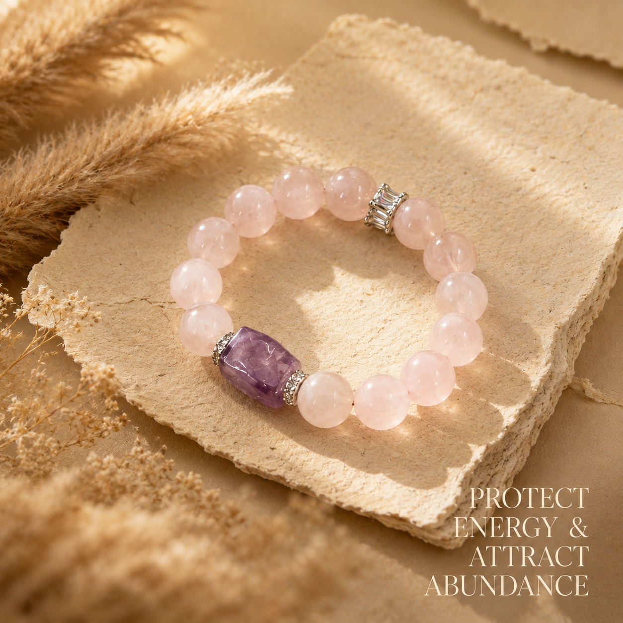 Gentle Rose Quartz・Amethyst Bracelet