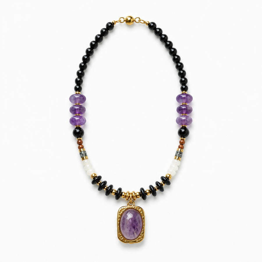 Natural Amethyst Gemstone Necklace | Made to Order