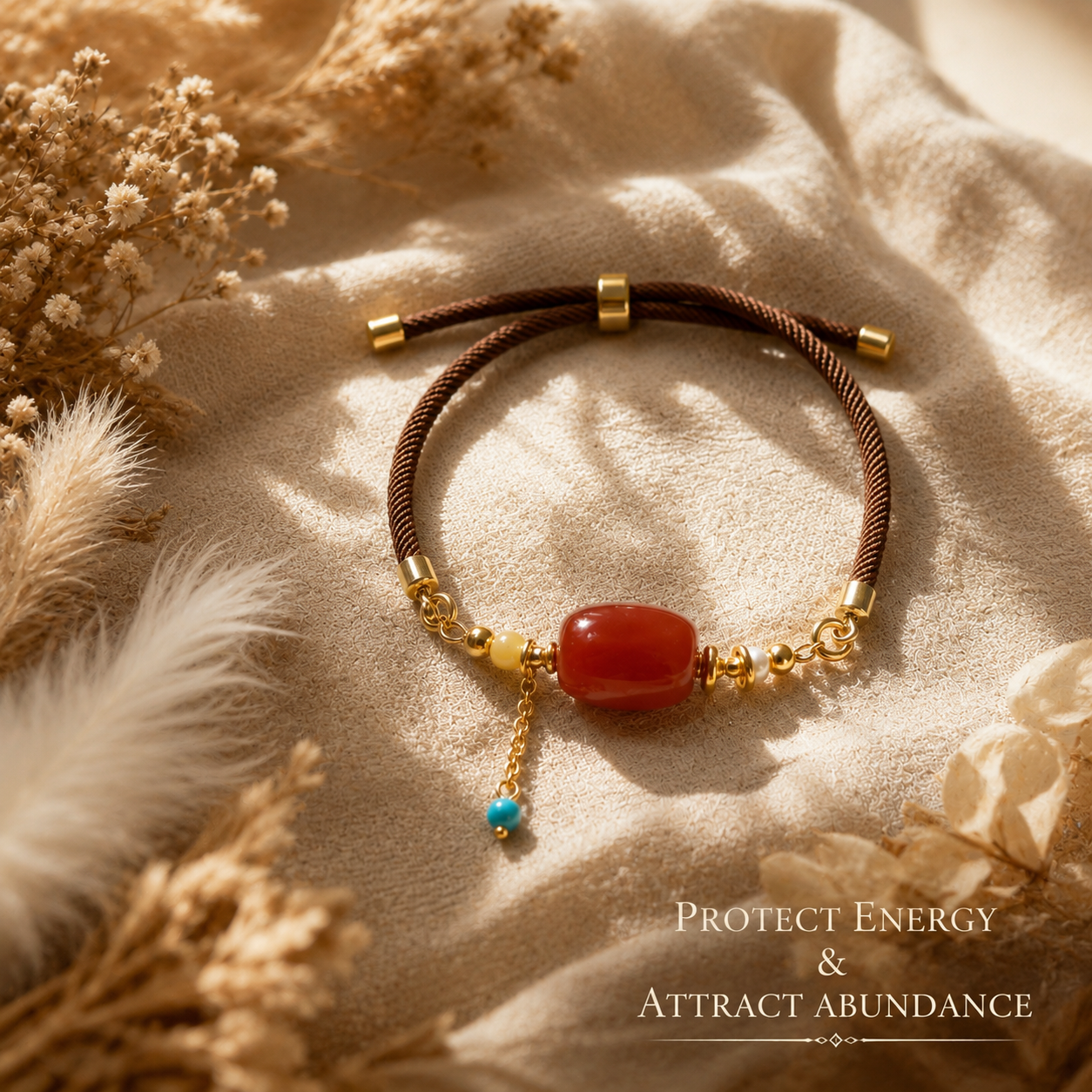 DIY Red Agate Bracelet