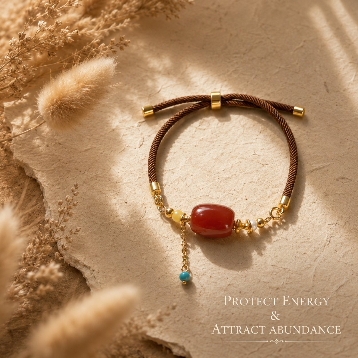 DIY Red Agate Bracelet