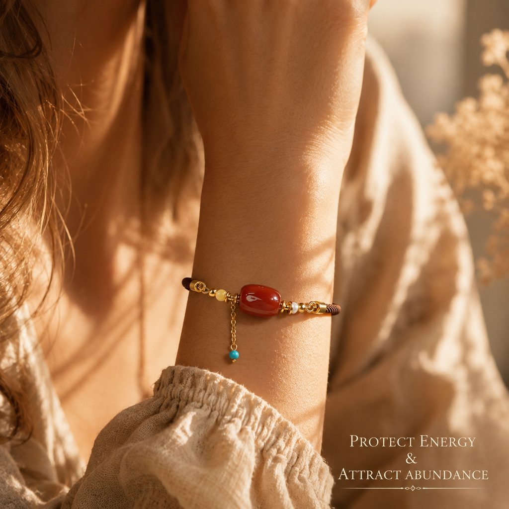 DIY Red Agate Bracelet