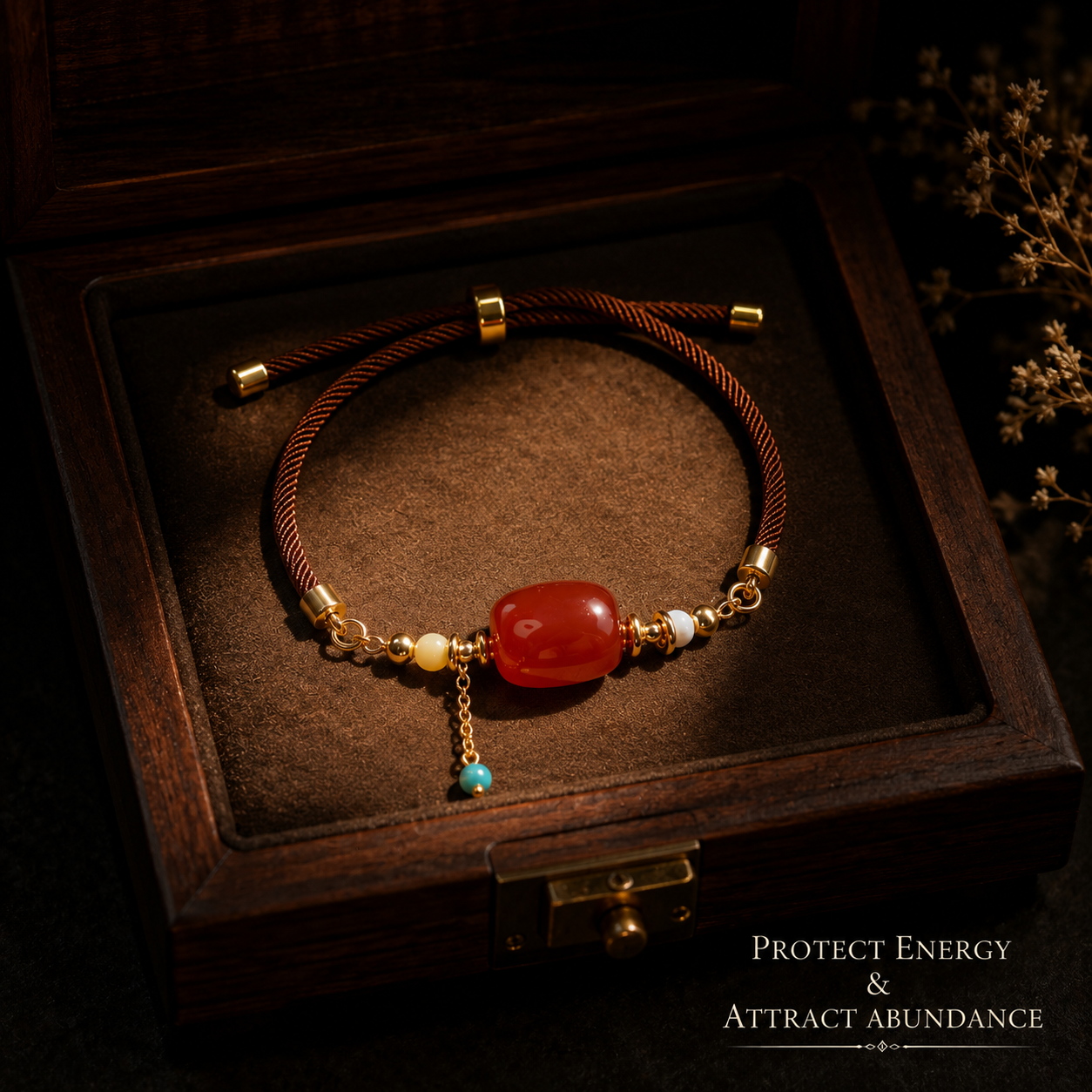 DIY Red Agate Bracelet