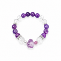 Amethyst and Clear Quartz Bracelet