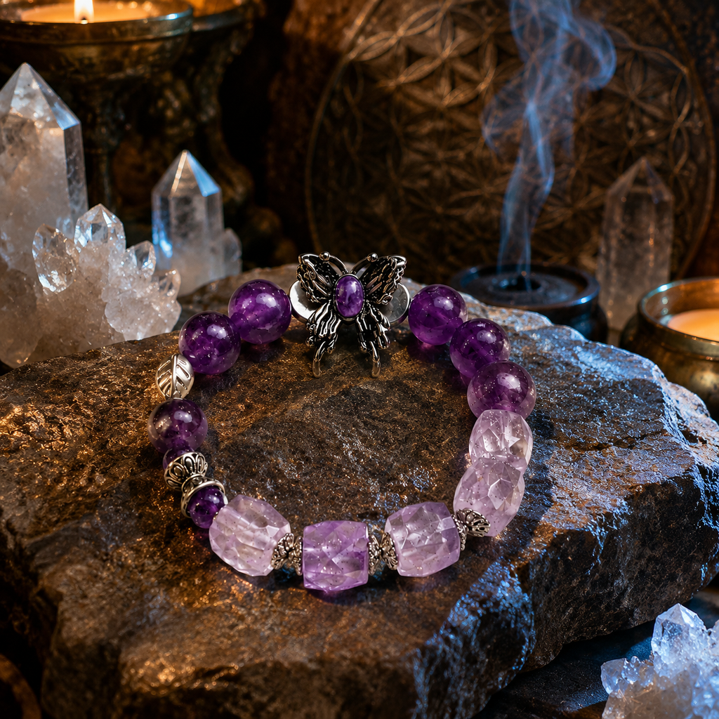 Purple Butterfly Bracelet
