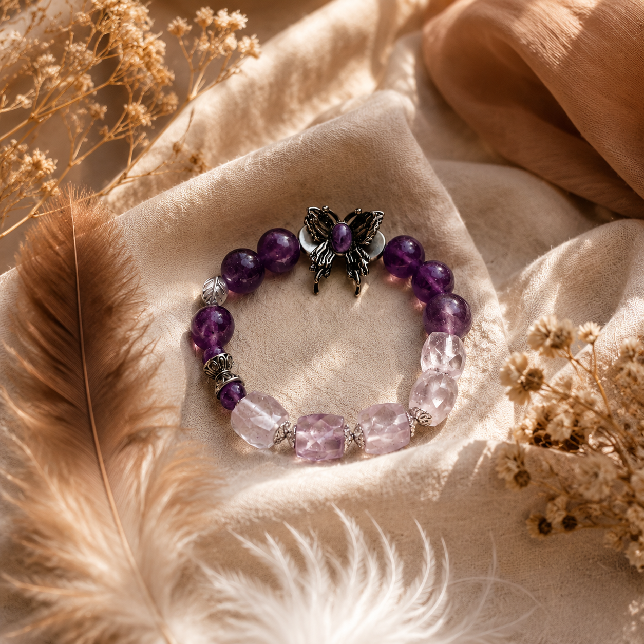 Purple Butterfly Bracelet