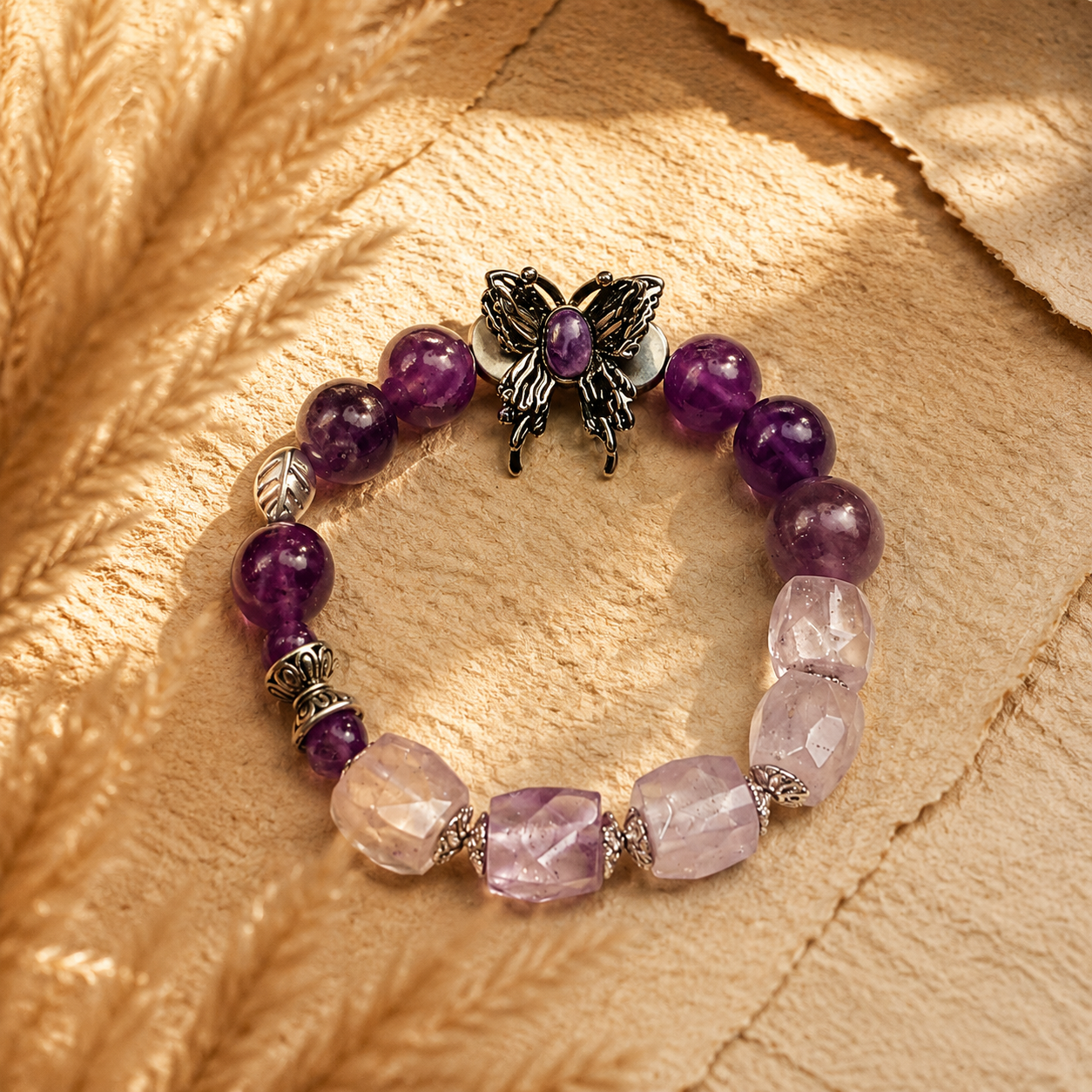 Purple Butterfly Bracelet