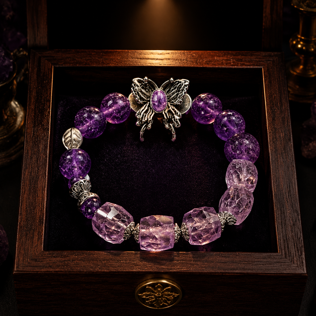 Purple Butterfly Bracelet