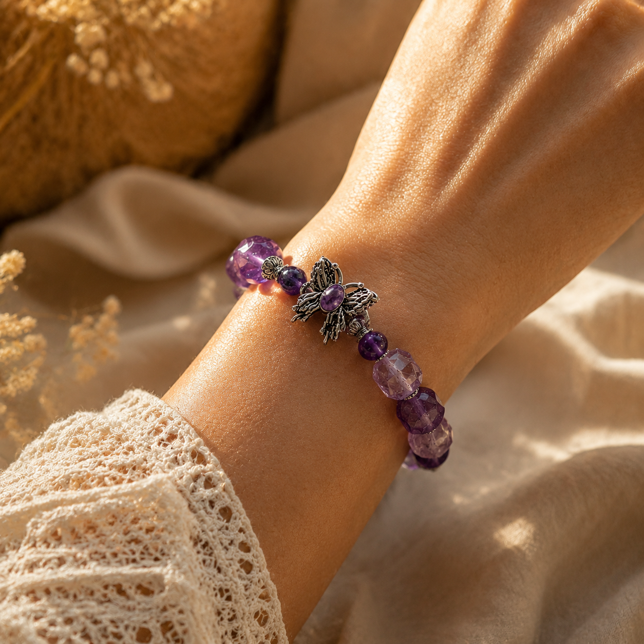 Purple Butterfly Bracelet