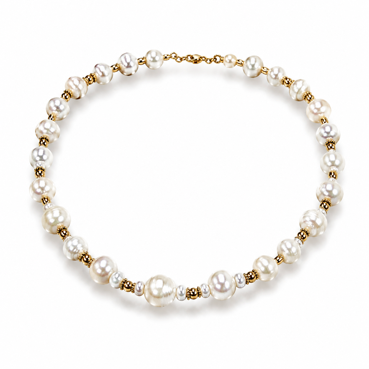 Vintage Pearl Necklace with Magnetic Clasp