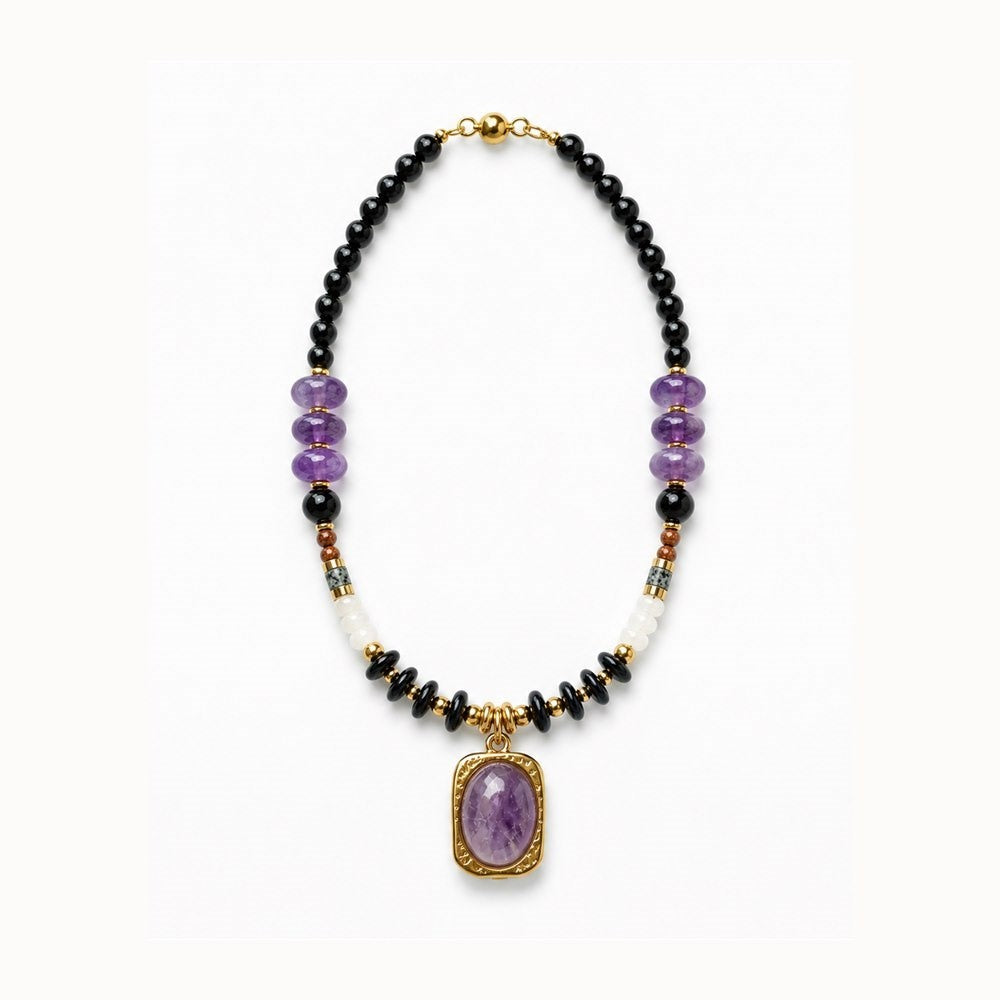 Amethyst pendant necklace